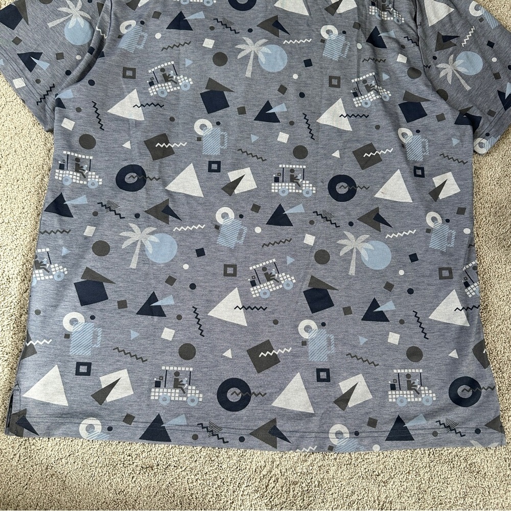 Travis Mathew Men’s Rat Pack Geometric Golf Polo Shirt Shortsleeve Geometric 3XL - Picture 9 of 13